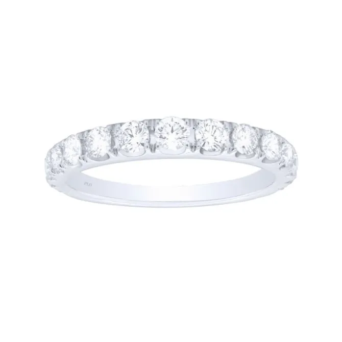 Anillo de oro blanco con diamantes 0,81 quilates