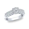 Anillo de oro blanco y diamantes de 1.11 quilates