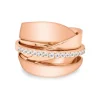 Anillo de oro rosa con diamantes talla brillante 0,33 quilates