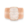 Anillo de oro rosa con diamantes talla brillante 0,96 quilates