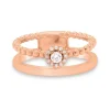 Anillo de oro rosa con diamantes 0.13 quilates