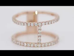 Anillo de oro rosa con diamantes talla brillante 0,53 quilates