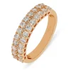 Anillo de oro rosa y diamantes talla brillante 1.11 quilates