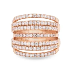Anillo de oro rosa y diamantes 1.48 quilates