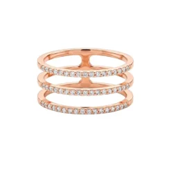 Anillo de oro rosa y diamantes 0.25 quilates