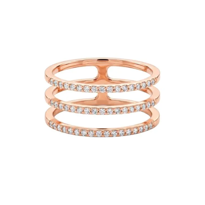 Anillo de oro rosa y diamantes 0.25 quilates
