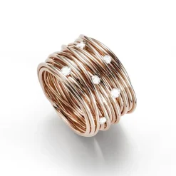 Anillo Mattioli Tibet de oro rosa y diamantes