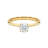 Anillo solitario de oro amarillo con diamante 0,15 quilates
