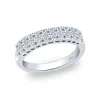 Anillo solitario de oro blanco y diamantes de 0.51 quilates