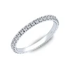 Anillo tipo alianza de oro blanco con diamantes 0.50 quilates