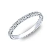 Anillo tipo alianza de oro blanco con diamantes 0.75 quilates