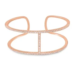 Brazalete de oro rosa y diamantes 1.34 quilates