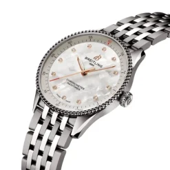 Breitling Navitimer 32 mm Cuarzo Madre Perla & Diamantes