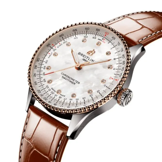 Breitling Navitimer Automatico Madre Perla & Diamantes 36mm