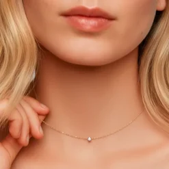 Colgante de oro amarillo y diamante 0.30 quilates