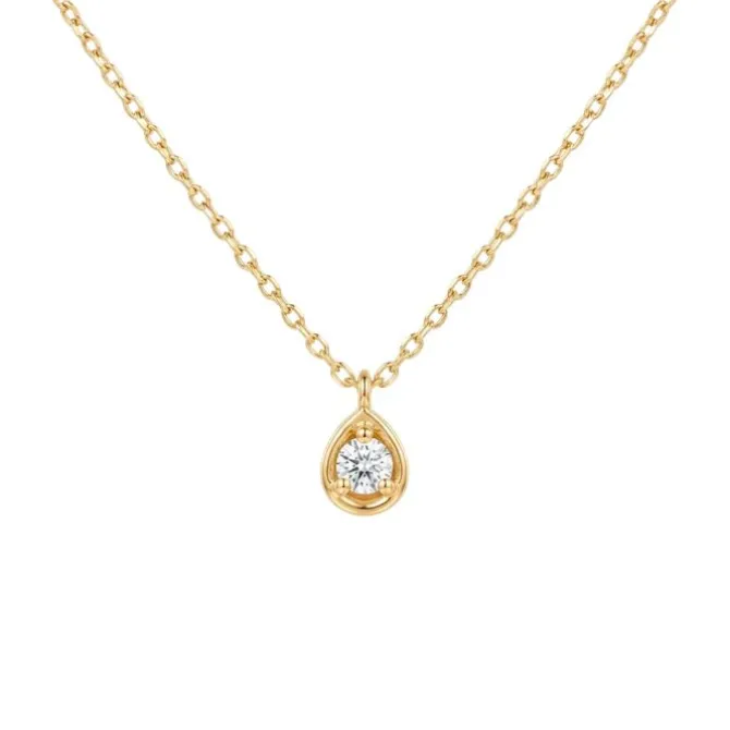 Colgante de oro amarillo con diamante 0,07 quilates