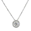 Colgante de oro blanco con diamante talla brillante 0,20 quilates