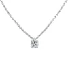 Colgante de oro blanco con diamante talla brillante de 0,25 quilates