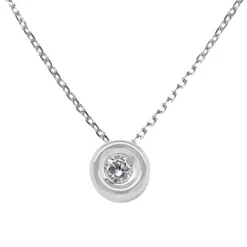 Colgante de oro blanco con diamante 0,10 quilates