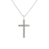 Colgante Oro Blanco con Cruz de diamantes 0,10 quilates