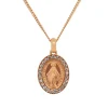Colgante Virgen Milagrosa de oro rosa y diamantes