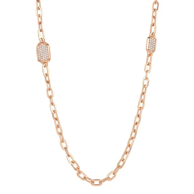 Collar de oro rosa y diamantes 1.00 quilates