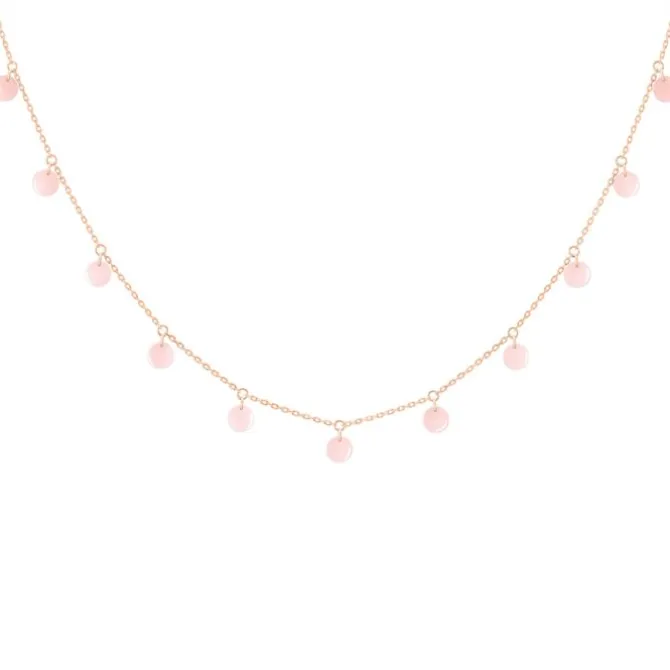 Collar La Brune & La Blonde Polka 11 opalinas rosas