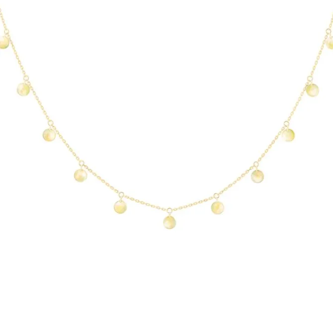 Collar La Brune & La Blonde Polka 11 madre perla oro amarillo