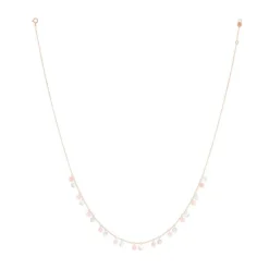 Collar La Brune & La Blonde Polka 22 rosa opalina y nacar