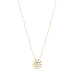 Collar La Brune et La Blonde mini sol 0.07 quilates