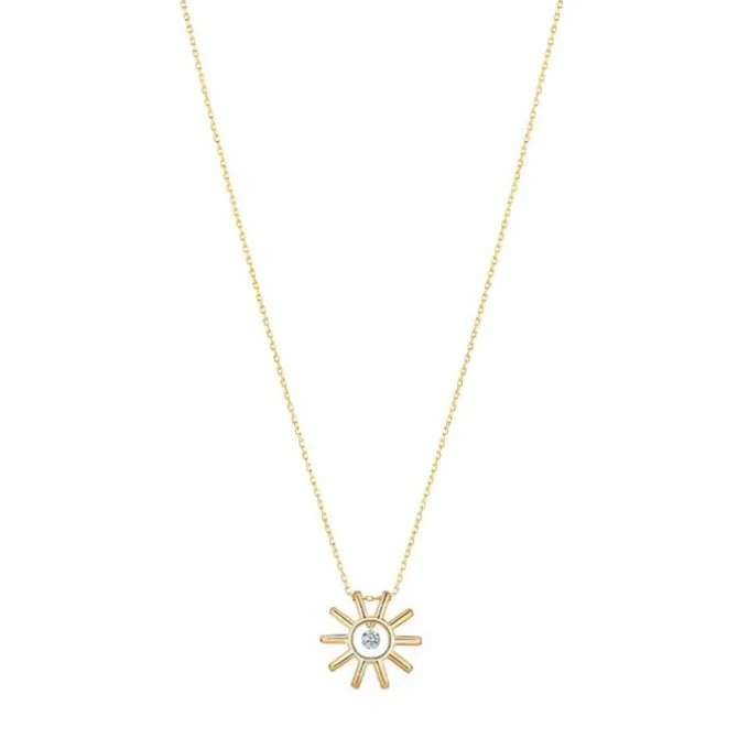 Collar La Brune et La Blonde mini sol 0.07 quilates