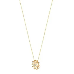Collar La Brune et La Blonde mini sol 0.07 quilates