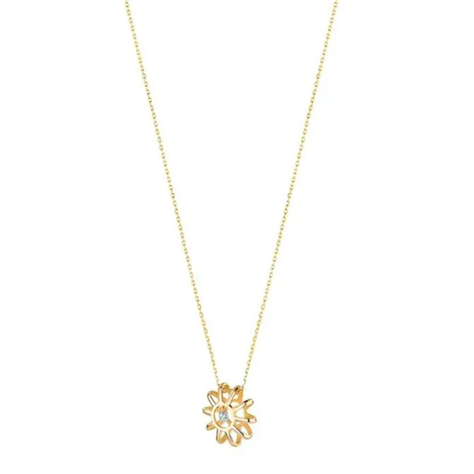 Collar La Brune et La Blonde mini sol 0.07 quilates