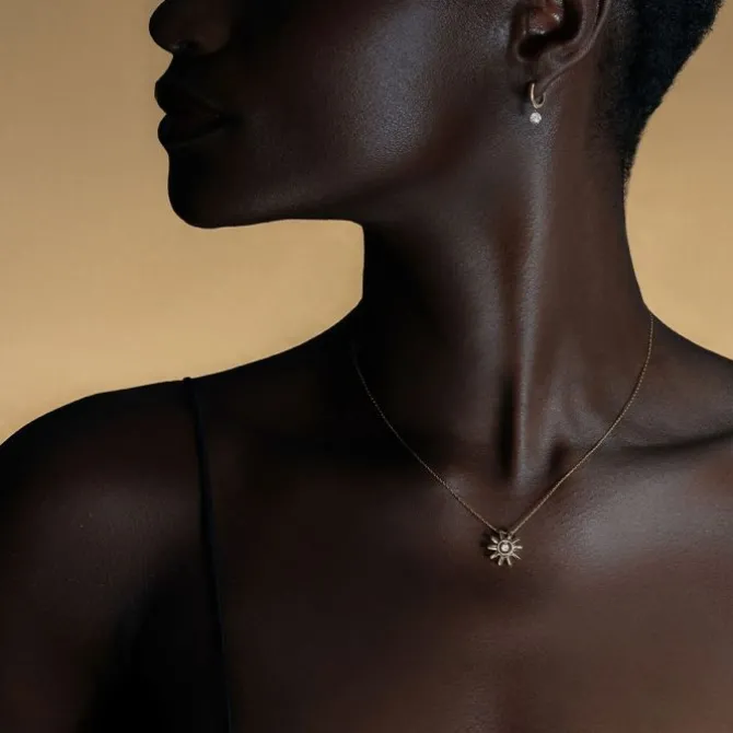 Collar La Brune et La Blonde mini sol 0.07 quilates