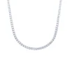 Gargantilla rivière de oro blanco y diamantes 6.00 quilates