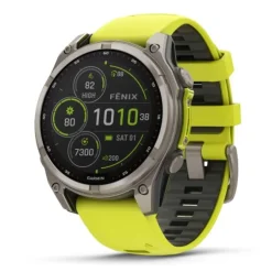 Garmin Fenix 8 47mm Solar Zafiro Titanio Correa Amarilla