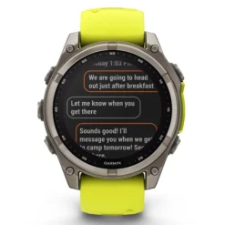 Garmin Fenix 8 47mm Solar Zafiro Titanio Correa Amarilla