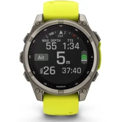Garmin Fenix 8 47mm Solar Zafiro Titanio Correa Amarilla