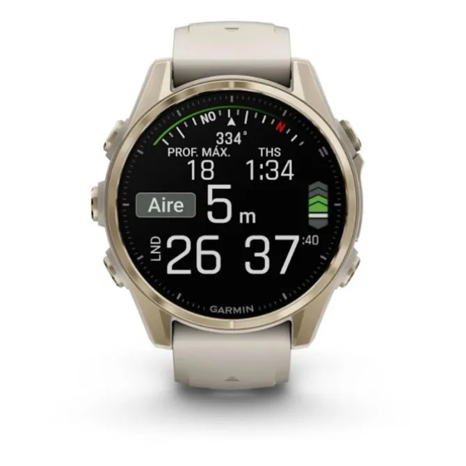 Garmin Fēnix® 8 43 mm AMOLED Sapphire Dorado 010-02903-11