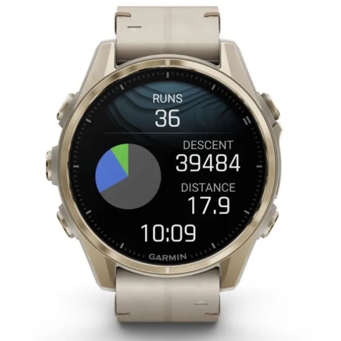 Garmin Fénix 8 43mm Amoled Zafiro Cuero Beige
