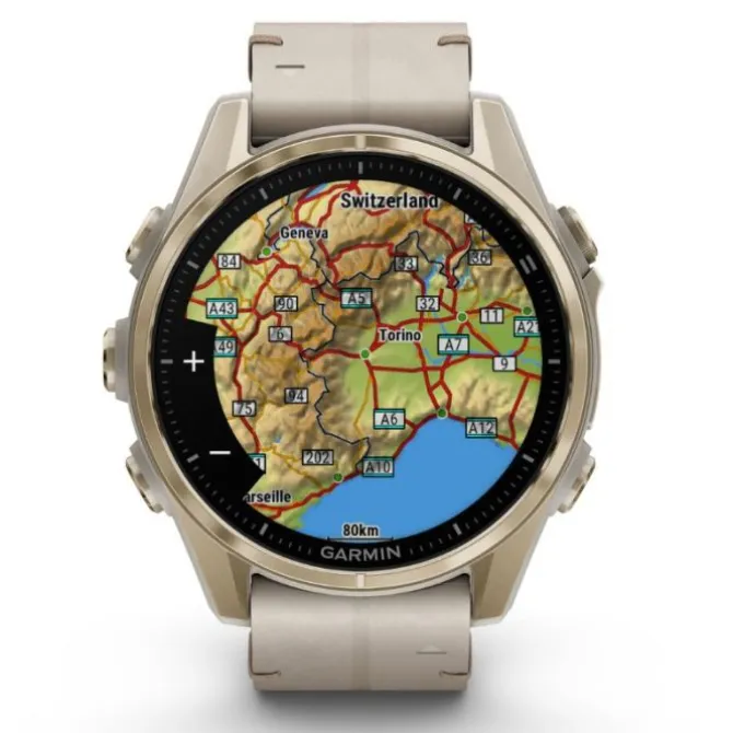 Garmin Fénix 8 43mm Amoled Zafiro Cuero Beige