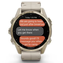 Garmin Fénix 8 43mm Amoled Zafiro Cuero Beige