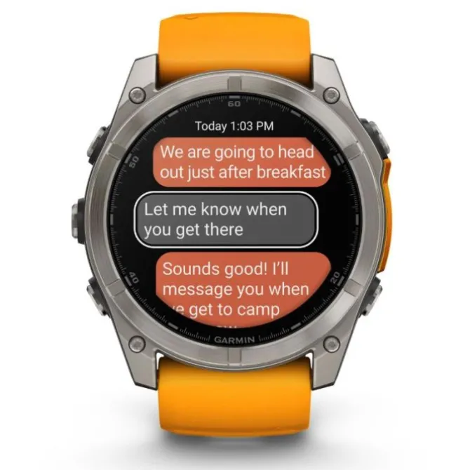 Garmin Fénix 8 51mm AMOLED Zafiro Titanio Correa Naranja