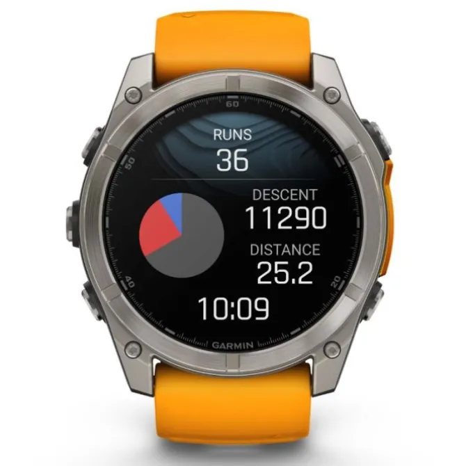 Garmin Fénix 8 51mm AMOLED Zafiro Titanio Correa Naranja