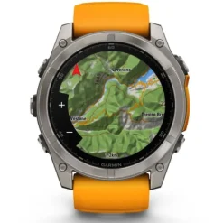 Garmin Fénix 8 51mm AMOLED Zafiro Titanio Correa Naranja