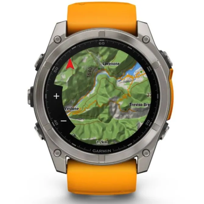 Garmin Fénix 8 51mm AMOLED Zafiro Titanio Correa Naranja