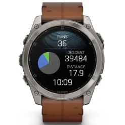 Garmin Fénix 8 51mm AMOLED Zafiro Titanio Correa Cuero