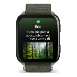 Garmin Venu X1 Titanio Correa de Nailon Verde 010-02980-03