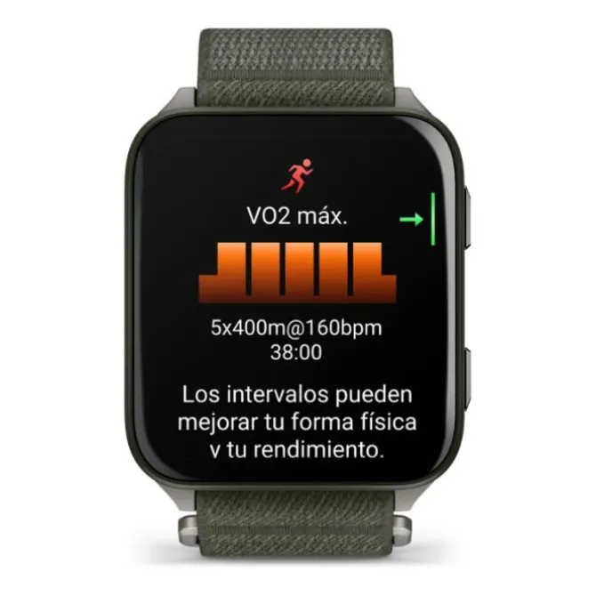 Garmin Venu X1 Titanio Correa de Nailon Verde 010-02980-03