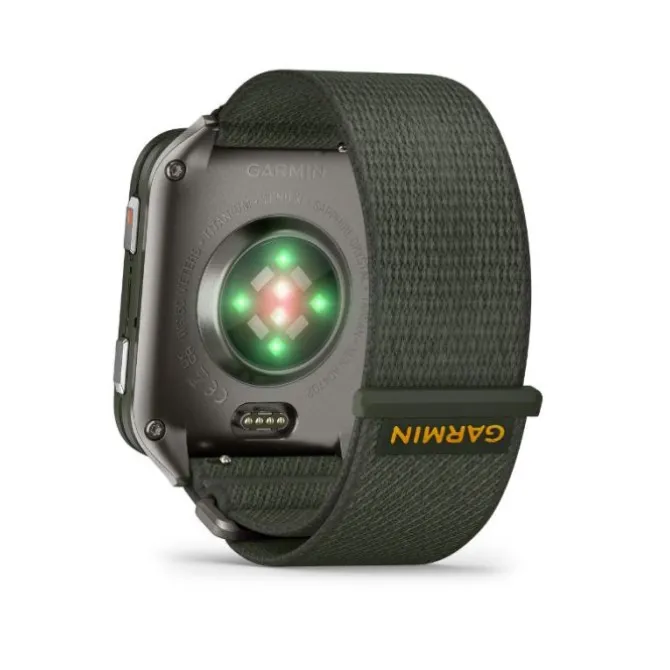Garmin Venu X1 Titanio Correa de Nailon Verde 010-02980-03